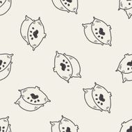 doodle pet food seamless pattern background N7