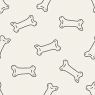 doodle dog food bone seamless pattern background N3