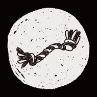 doodle dog rope bone N6