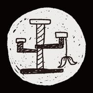 Pet cat tree doodle N12