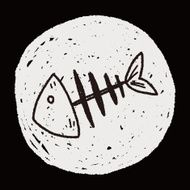 doodle fish bone N7
