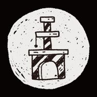 Pet cat tree doodle N13