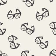 Doodle Glasses seamless pattern background N5
