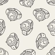 watch doodle drawing seamless pattern background N4