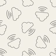 internet cloud doodle drawing seamless pattern background N13