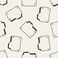 doodle folder seamless pattern background
