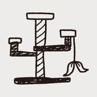 Pet cat tree doodle N14