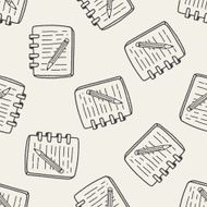 doodle notebook seamless pattern background N6