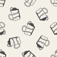 doodle clip seamless pattern background N2