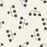 Doodle Link seamless pattern background N11