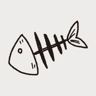 doodle fish bone N8