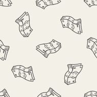 doodle money seamless pattern background N2