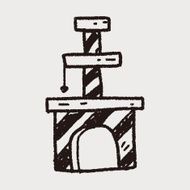 Pet cat tree doodle N15