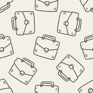 doodle briefcase seamless pattern background N2