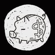 doodle pig money bank N18