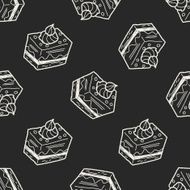 doodle cake seamless pattern background N38