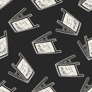 signboard doodle seamless pattern background N3