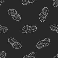 donut doodle seamless pattern background