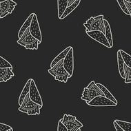 burrito doodle seamless pattern background