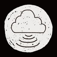 internet cloud doodle drawing N97