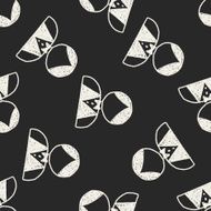 waiter doodle seamless pattern background N4