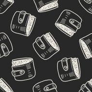 doodle wallet seamless pattern background