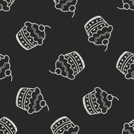 doodle cake seamless pattern background N39