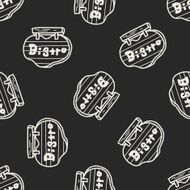 signboard doodle seamless pattern background N4