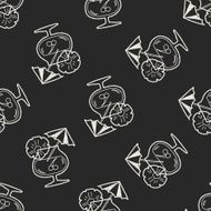 drink doodle seamless pattern background N3