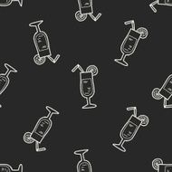 drink doodle seamless pattern background N4