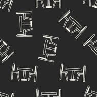 doodle table seamless pattern background N3