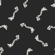 doodle dog rope bone seamless pattern background N2