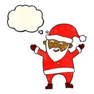 cartoon santa claus with thought bubble N48