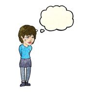 cartoon woman with plaster on face thought bubble N7