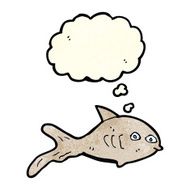 cartoon fish with thought bubble N24