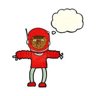 cartoon astronaut with thought bubble N29