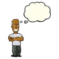 cartoon angry man with mustache thought bubble N3