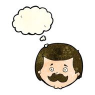 cartoon man with mustache thought bubble N26