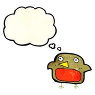cartoon robin with thought bubble N7