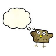 cartoon bird with thought bubble N81