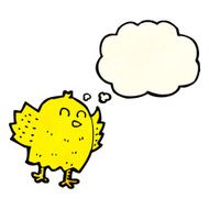 cartoon bird with thought bubble N83