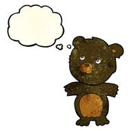 cartoon funny teddy bear with thought bubble N4