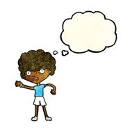 cartoon sporty person with thought bubble N3