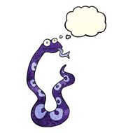 cartoon snake with thought bubble N14