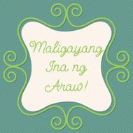 Tagalog doodle frame card in vector format