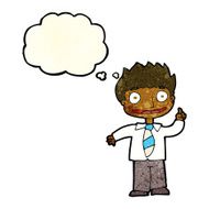 cartoon man with idea thought bubble N30
