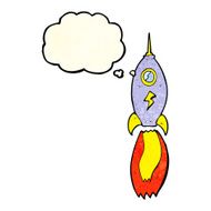 cartoon rocket with thought bubble N2