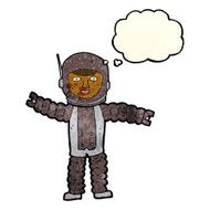 cartoon astronaut with thought bubble N31