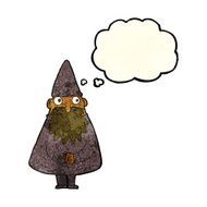 cartoon wizard with thought bubble N6