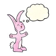 cartoon rabbit with thought bubble N28
